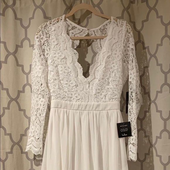 awaken my love white long sleeve lace maxi dress